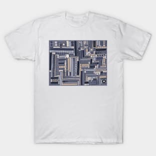 Wacky Maze - In Lovely Neutral Shades of Gray and Tan T-Shirt